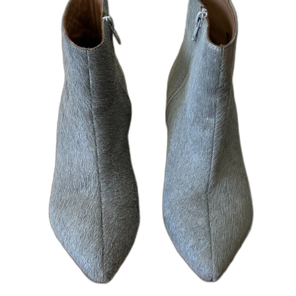 Huma Blanco VANIA Gray Genuine Calf Hair Pointed Toe Ankle Bootie Size 38 US 7.5 - Picture 2 of 11